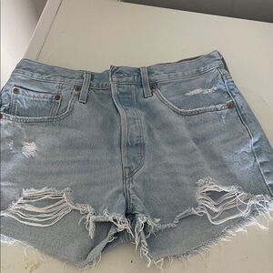 Levi's Women's Faded Blue Jean Shorts